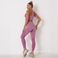 Fitness Women Scrunch High Waist Legging seamless knitted sexy sports vest peach hip trousers Factory